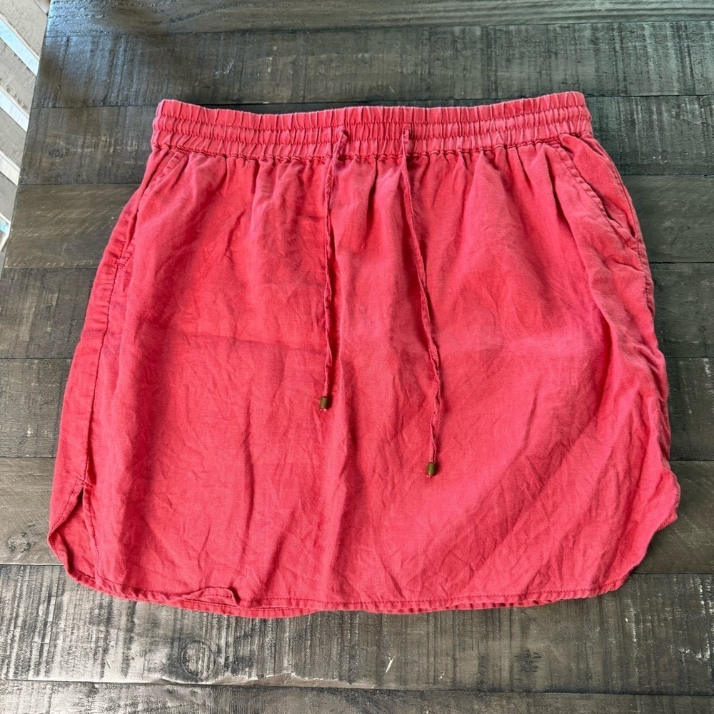 Women’s Casual Drawstring Skirt - Coral Pink